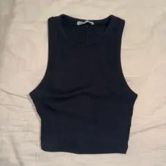 ZARA リブタンクトップ ブラックのサムネイル