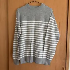 ボーダー柄 クルーネックニット Mサイズ