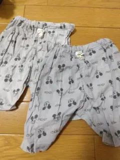 ミッキーマウス柄 グレー ステテコ 2枚セット