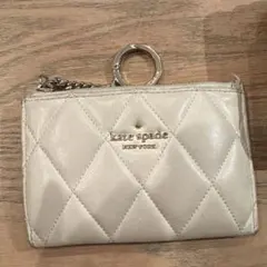 kate spade キルティング パスケース アイボリー