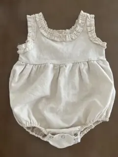 ベビー服　可愛いロンパース　アイボリー　サイズ73
