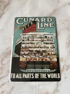 ブリキ看板 CUNARD LINE インテリア雑貨 アメリカン雑貨