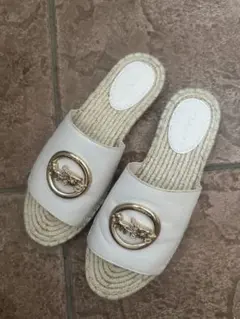 COACHコーチ Coreyレザー エスパドリーユ サンダル 24のサムネイル