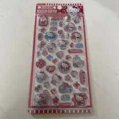 正規品　サンリオ　キティー　ボンボンドロップシール　赤キラ