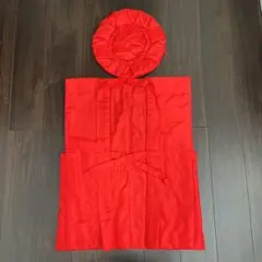 還暦ちゃんちゃんこ(フリーサイズ・朱色・頭巾付き)