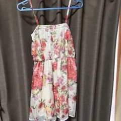 【値下げ】INGNI イング レディース キャミワンピ 花柄 白 ワンピース M