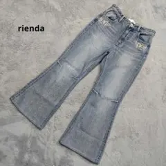 rienda リエンダ　フラワー刺繍ブーツカットデニムパンツ ※破れありのサムネイル
