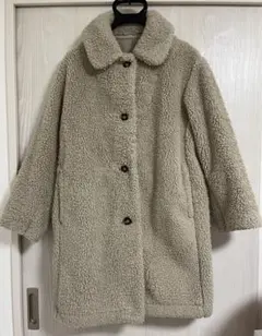 ユニクロ UNIQLO 防風アウターフリースステンカラーコート ボアコート L