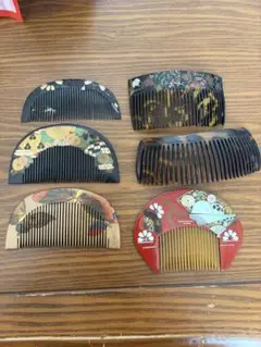 蒔絵櫛 3点 アールヌーボー アールデコ 大正浪漫 細密工芸 超絶技巧