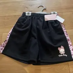 Hello Kitty キッズ ハーフパンツ ブラック ヒョウ柄　150 黒