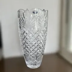 BOHEMIA カットクリスタル花瓶 高さ約25cm