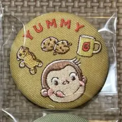 刺繍 缶バッジ おさるのジョージのサムネイル