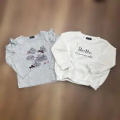 限定値下げ！BeBe 長袖カットソー 2点セット 100