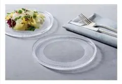 ACTUS　アテニア　ガラスプレート　ガラス皿　ガラス食器6枚（2枚×3セット)のサムネイル