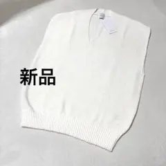 新品Spick&Span ペーパーヤーン　ノースリーブニット　白のサムネイル