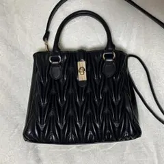 MAJESTIC LEGON クラシカルスクエアハンドバッグ