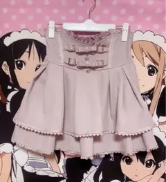 LIZLISA 2連リボンベルトスカパン ピンク