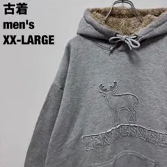 古着 american crown パーカー テネシー アニマル グレー XXL