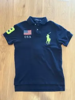Polo Ralph Lauren ネイビーポロシャツ M USAフラッグ Polo Ralph Lauren/Polo Shirt（ラルフローレン ポロシャツ）ネイビー