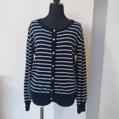 ■しまむら　ボーダー　ニット　カーディガン