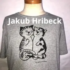 Jakub Hribek アベック　仲良し　ネコ　ユニセックス　Tシャツのサムネイル