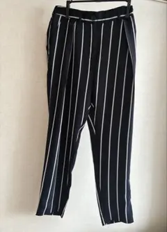 美品　PLST ネイビー ストライプパンツ