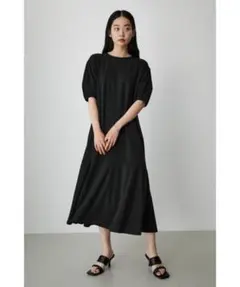 【AZUL by moussy】PUFF SLEEVE CUT ONEPIECE