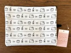 ハローキティ☆フラットポーチ（黒✗白）サンリオ しまむら