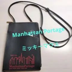 Manhattan Portage ショルダーバッグ ブラック　ミッキーマウス