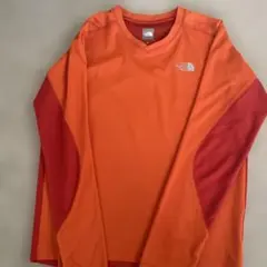 THE NORTH FACE オレンジ Vネック シャツ M