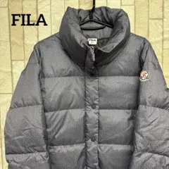 FILA ヘリンボーン ダウンジャケット グレーのサムネイル