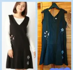 《タグ付き新品！》ミッシュマッシュ ファー刺繍ワンピース ジャンパースカート