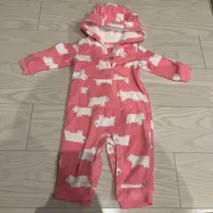 フリースロンパース クマ耳付き ピンクCarter's