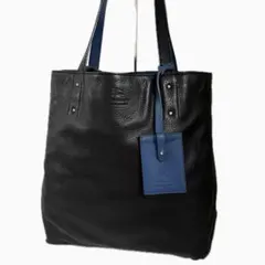 BURBERRY BLACK LABELリバーシブル トートバッグ 黒 青