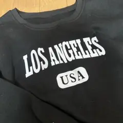 新品SHEIN ブラック スウェット M LOS ANGELES USA