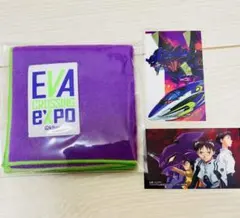 新品　EVANGELION　CROSSINGEXPO　初号機タオル　カード2枚付