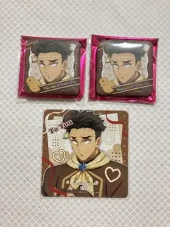 鬼滅の刃　バレンタイン&ホワイトデー　ギフト缶バッジ　コースター　悲鳴嶼行冥