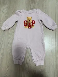 【値下げしました】GAP ピンク クマ刺繍ロンパース 3-6ヶ月