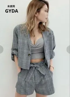 【未使用】GYDA ロールアップショートチェックジャケットのサムネイル