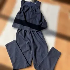 titivate ノースリーブ オールインワン ネイビー