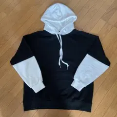 黒白スウェットパーカー