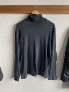 無印良品 タートルネック ハイネック ブラック長袖XL ユニクロ
