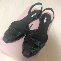 miumiu サンダル パンプス パテント