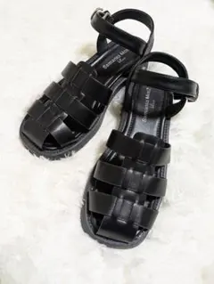 【極美品】Samansa Mos2 blue グルカサンダル ブラック24.5のサムネイル