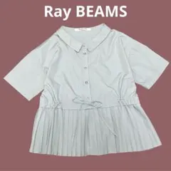 Ray BEAMSプリーツ切り替え 半袖シャツハーフスリーブブラウスレイビームスのサムネイル
