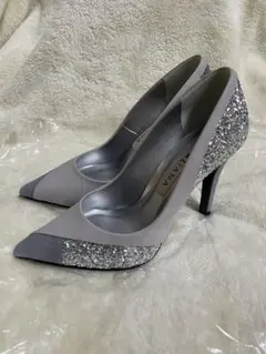 DIANA ダイアナ パンプス グリッター×スエード×レザー 切り替え