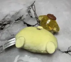 ポムポムプリン もちもちぬいぐるみボールチェーン キーホルダー おしり &指輪