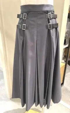 RAY BEAMS ロングプリーツスカート グレー