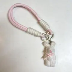 ストラップ　スマホ　ピンク　うさぎ