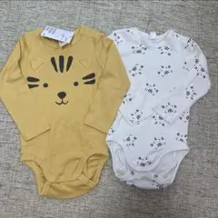 H&M ロンパース　２枚　トラ　耳付き　新品&未使用に近い　コットン